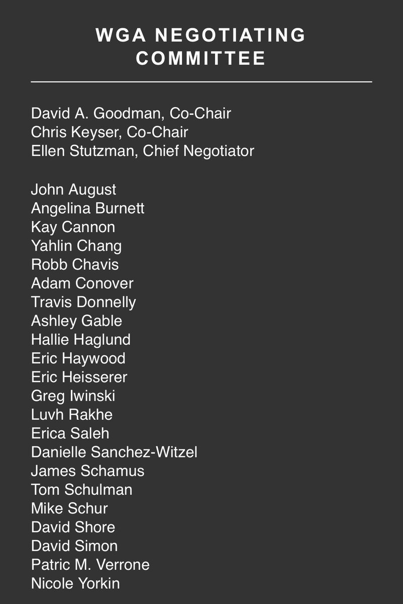 nickchiosa's tweet image. Congratulations to writers everywhere! 
👏👏👏👏👏👏👏👏👏👏👏👏

This is a major turning point for the health of the cinematic body at large.

With writers getting a fair deal, they will be happier and live better lives

AND WRITERS DESERVE THAT

Here’s some of the #KeyPlayers👇