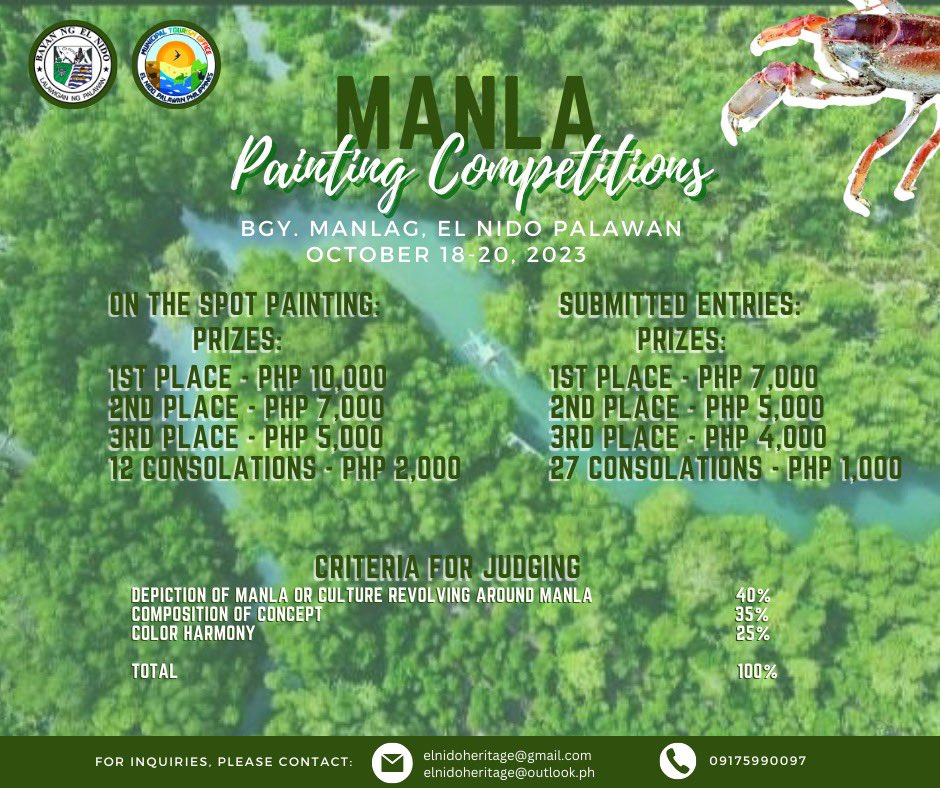 elnidoheritage's tweet photo. All entries will be exhibited during the 1st Manla Festival next year. https://t.co/KJfyFzTGlI