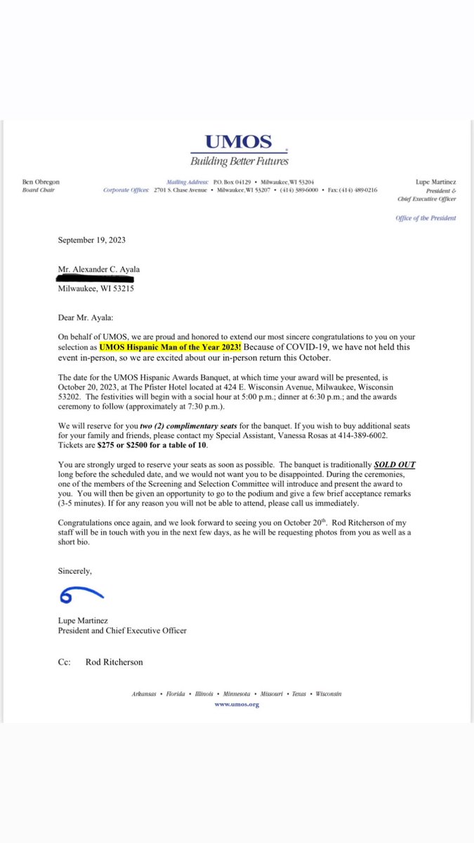 GOOD THINGS TAKE TIME! 
Consistency and Hard Work are Key! 
I am humbled and honored to receive Hispanic Man of the Year 2023! 
Thank you to everyone who nominated me for this award and recognition. I am forever grateful for your support.
Muchas Gracías!