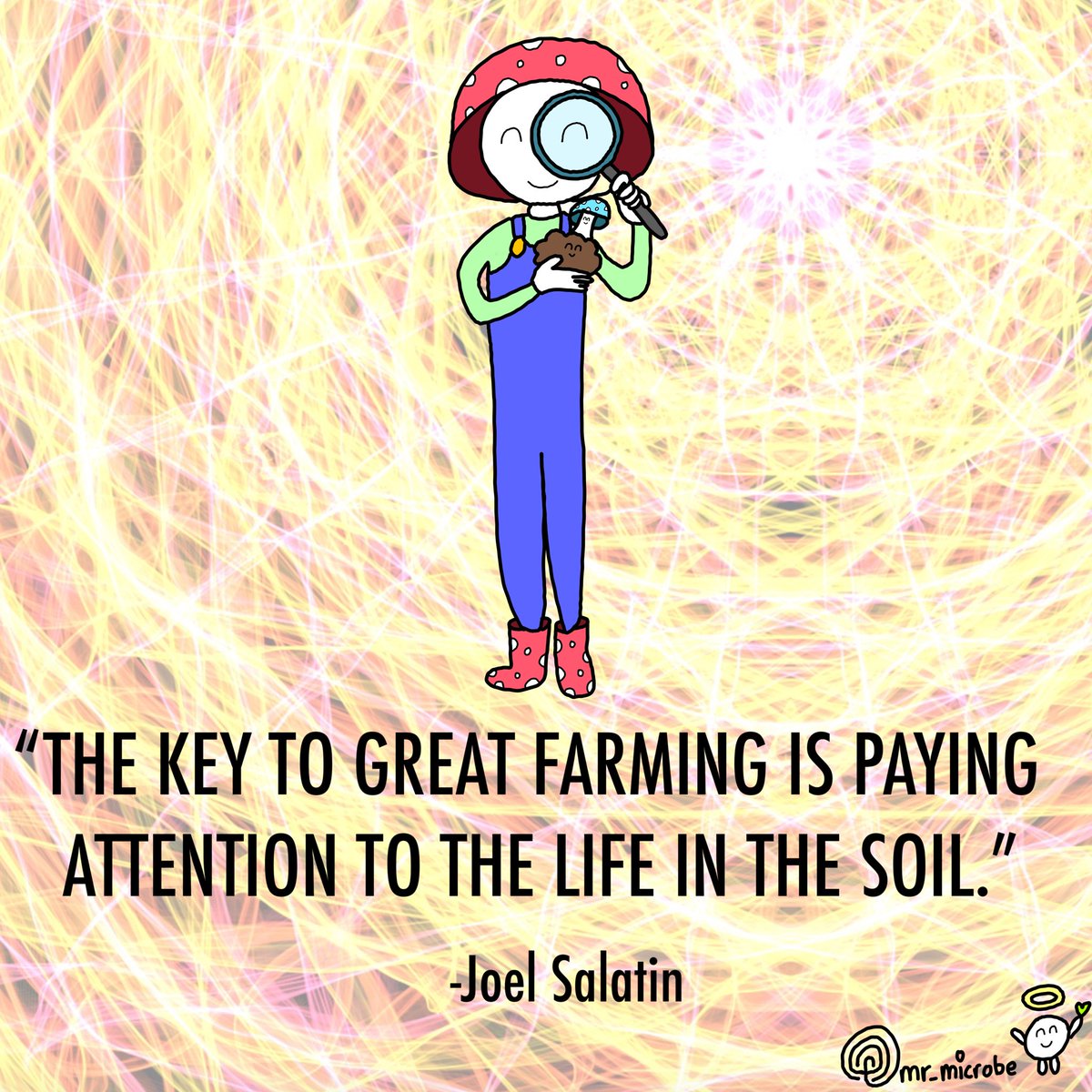 Daily art challenge day #358, paying attention to the smaller things in life 🍄🪱

#microbes #fungi #soil #quote #garden #farming #permaculture #microbiology #knf #jadam #soilmicrobes #nft #nfts #nftart #nftart #nftartist #nftproject #nftcommunity #nftdrop #rarible #cryptoart