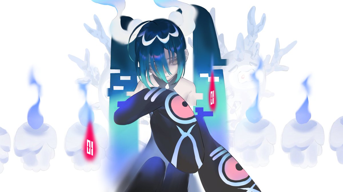 #初音ミク
#ポケミク 
👻👻👻