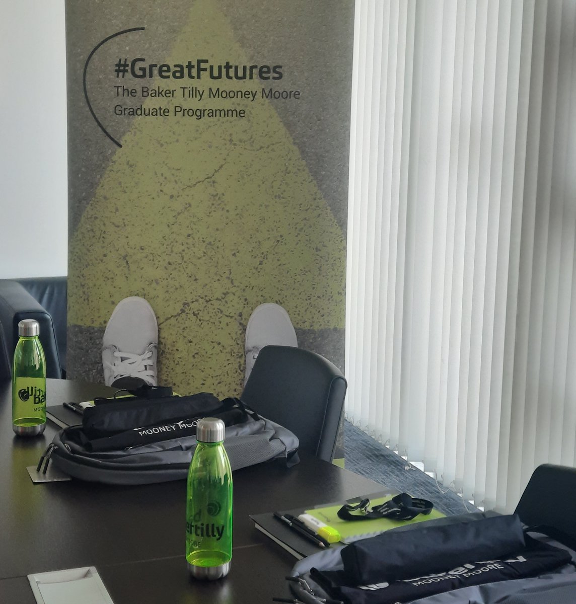 We're all set up and really excited to welcome the class of 2023 as they start their careers with us today. #greatfutures #nowfortomorrow