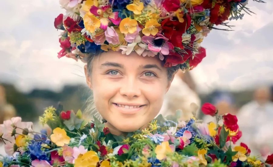 enbocacinefago's tweet photo. Florence Pugh como Dani en Midsommar (2019). https://t.co/B9kulqydMk