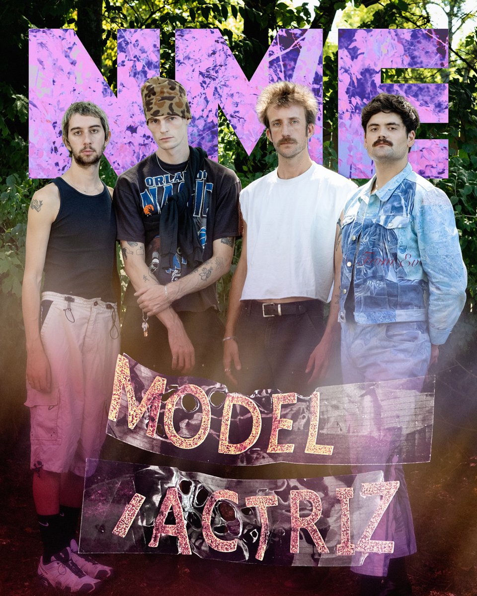 NME's tweet photo. .@modelactriz have experienced fevered word-of-mouth buzz since ‘Dogsbody’ arrived like a shot of adrenaline to the system in February, with the debut record setting #ModelActriz apart from their peers.
Read their full #NMETheCover story: https://t.co/Aun7kG2jaj https://t.co/z9wHifNzTY