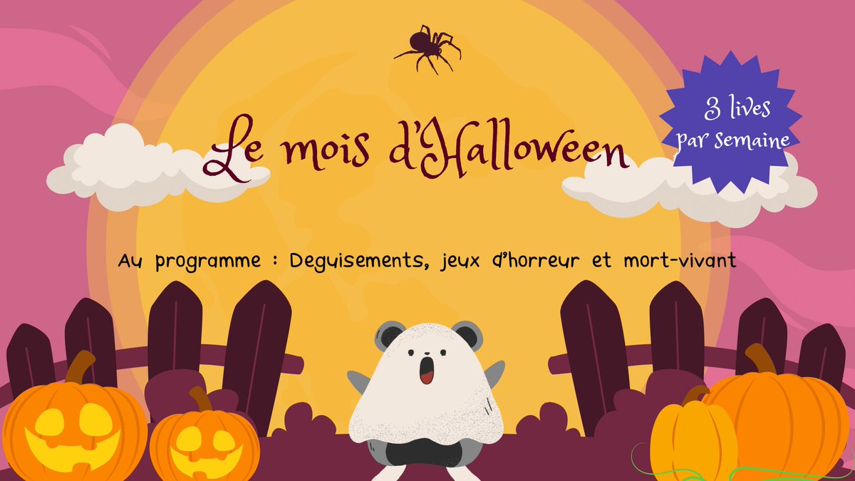 Elda_Live's tweet photo. Ce mois d’octobre sera le mois d’Halloween sur la chaîne Twitch. Rendez-vous dimanche ! https://t.co/KgVpvTQIiR