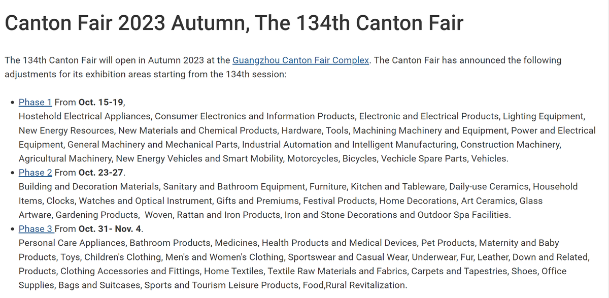 SWD_Aquatech's tweet photo. The Canton Fair has made adjustments to the exhibit categories in each phase. Friends who are planning to participate or visit the exhibition, please pay attention to the changes and arrange your time accordingly.

#cantonfair #build #pipe #valve #pipefitting  #electrical https://t.co/Kj0anwHYx8