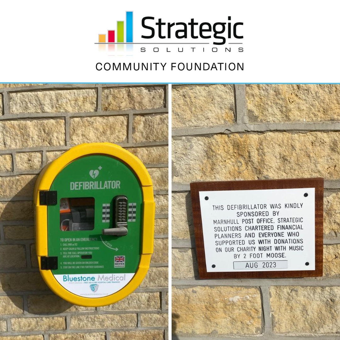 Less than 1 in 10 people in the UK survive an out-of-hospital cardiac arrest?

A major factor is that there aren't enough defibrillators available.

We were therefore delighted to support Marnhull village
with the purchase of a new defibrillator for their
community 😀