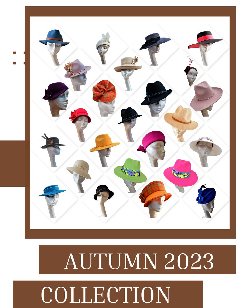 Hats2go's tweet photo. The Autumn 2023 Collection is now live Pop over to https://t.co/F7GxCfKux7 to take a look at the Ladies and Gents Range....
#autumnfashion #autumnrange #millinerybymarieanne #autumnfashion #handmade #smallbusiness #hats #hatsshop https://t.co/IES179uYyc