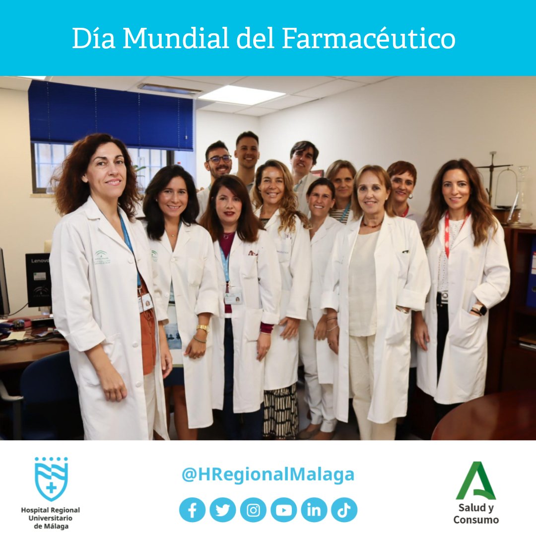 HRegionalMalaga's tweet photo. 🗓️ Hoy es el 𝗗í𝗮 𝗠𝘂𝗻𝗱𝗶𝗮𝗹 𝗱𝗲𝗹 𝗙𝗮𝗿𝗺𝗮𝗰é𝘂𝘁𝗶𝗰𝗼, en el que se destaca el trabajo de la Unidad de Gestión Clínica de Farmacia Hospitalaria, esencial para el hospital.➡️

𝗚𝗿𝗮𝗰𝗶𝗮𝘀 𝗰𝗼𝗺𝗽𝗮ñ𝗲𝗿𝗼𝘀 𝗽𝗼𝗿 𝘃𝘂𝗲𝘀𝘁𝗿𝗮 𝗶𝗻𝗲𝘀𝘁𝗶𝗺𝗮𝗯𝗹𝗲 𝗹𝗮𝗯𝗼𝗿. https://t.co/63L9uewdK7