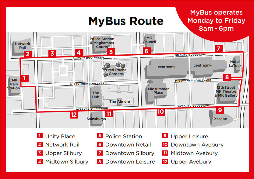My_MiltonKeynes's tweet photo. Did you know as part of FREE #MyBus service for city centre employees we have an on-demand service between…🚌

📆 Mon-Fri
⏰ 10-12 noon &amp; 2-4pm
☎️ Call 01908 973 930

Read more here: https://t.co/Ve8Gz5asbw

#miltonkeynes https://t.co/4xtMlZomEP