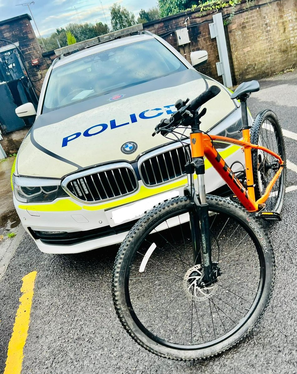 GMPBuryPolice's tweet photo. Whitefield officers have retrieved this stolen bike almost immediately after starting their shift! 🚲 💙

Register your bike online so that if your bike is ever stolen and recovered by the police, it can be traced back to you. 

Register Your Bike Here:  
https://t.co/YAaPy1HQGp https://t.co/hrMx9zApiW