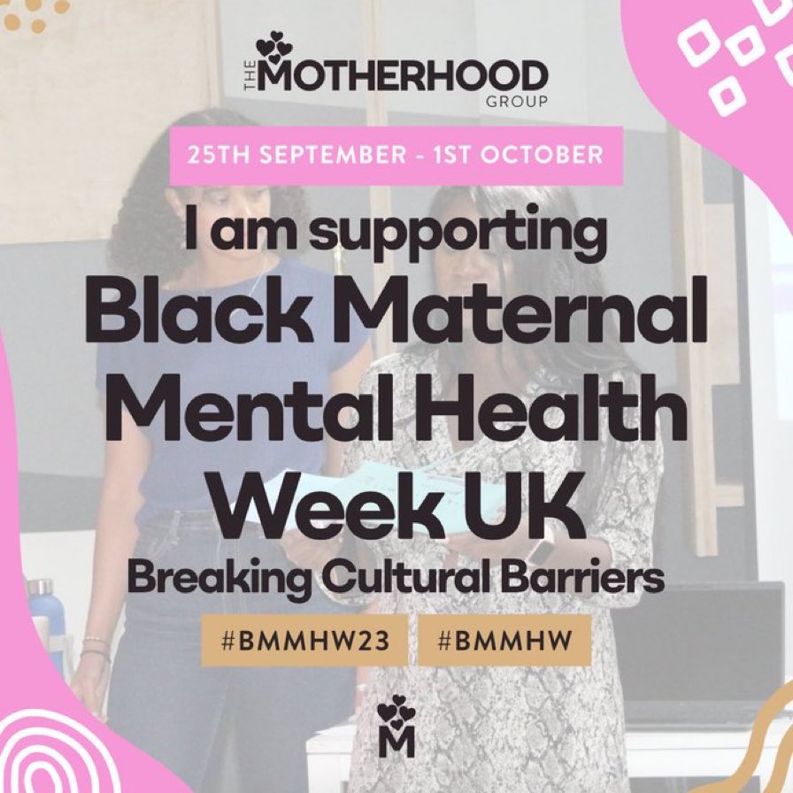 Proudly supporting #BMMHW23 

I SEE you, I HEAR you & I SUPPORT you to create positive #MMH outcomes for our Diverse Communities & reduce health inequalities. 🤰🏾

We all have a part to play. Let's do this together! 🙌🏾