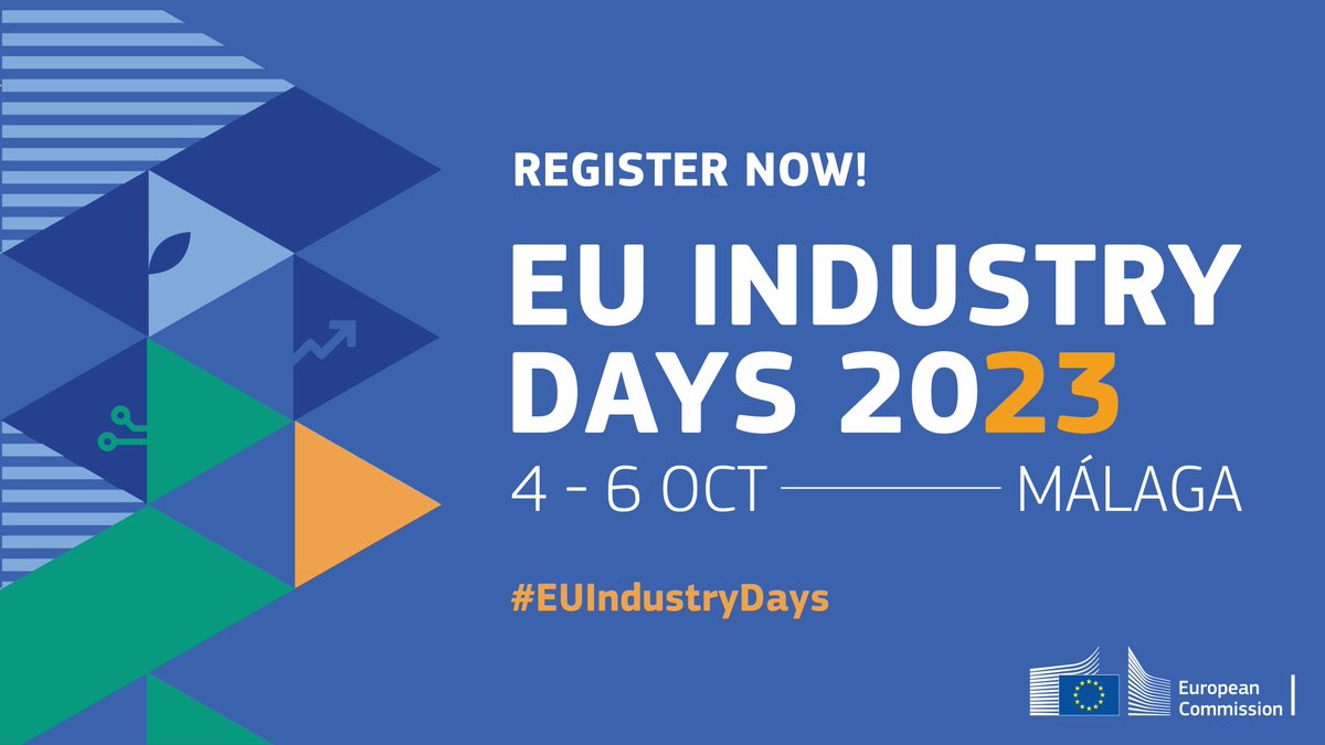 Are you:
    - an SME representative
    - a young person looking to start a business, 
    - an investor,
    - a stakeholder looking for advice and funding, 
 
  Then join #EYE at the #EUIndustryDays! 
 
  🗓️4-6 October 2023 | Málaga 🇪🇸
 
 Register now➡ eu-industry-days.ec.europa.eu/index_en