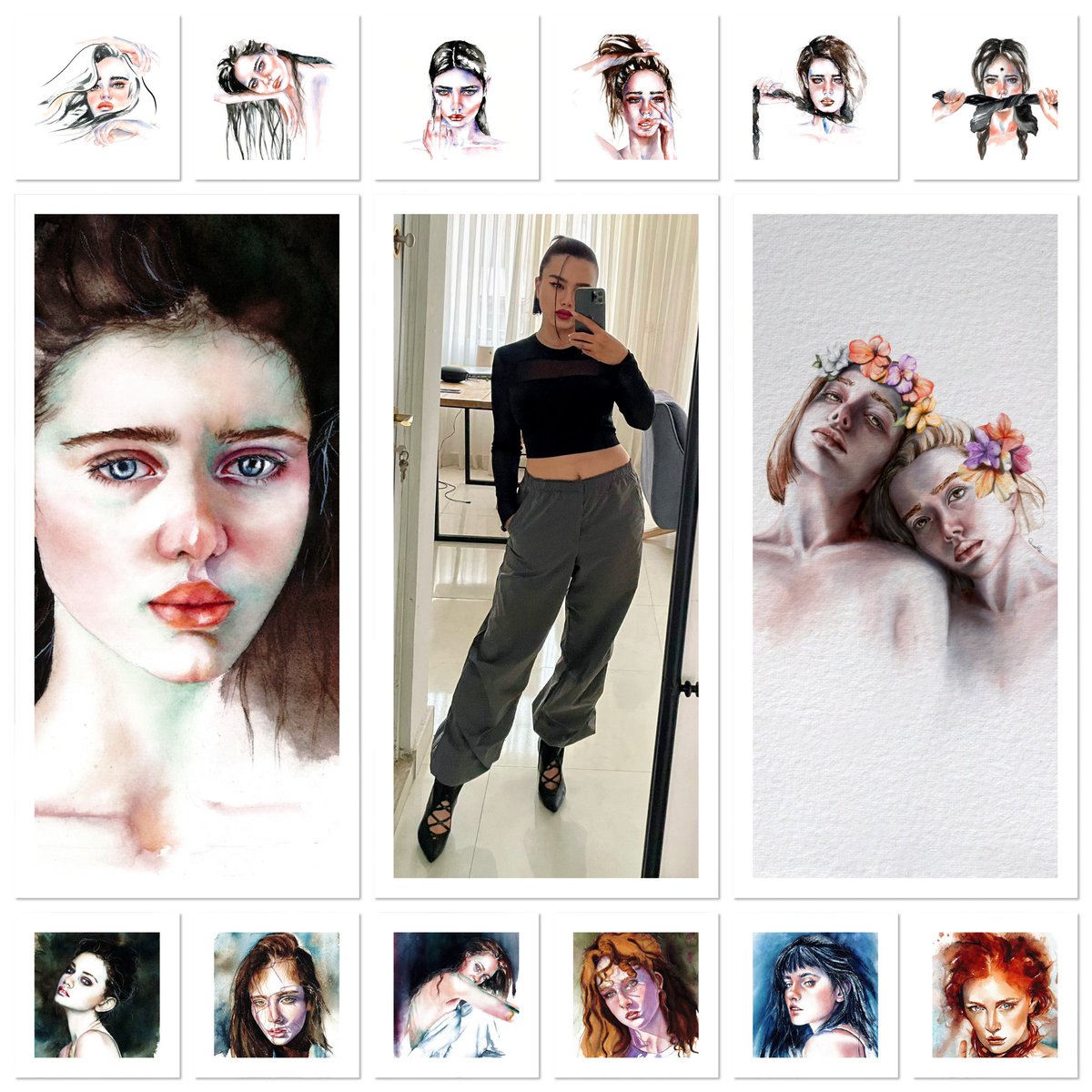 rosita_akb's tweet photo. GM beautiful ppl ❤️

All my watercolor girls on “TALK WITH EYES” collection is SOLD and ONLY one piece left.

🔺Open for offer 
Link below 👇 https://t.co/M6cGW4kLpa