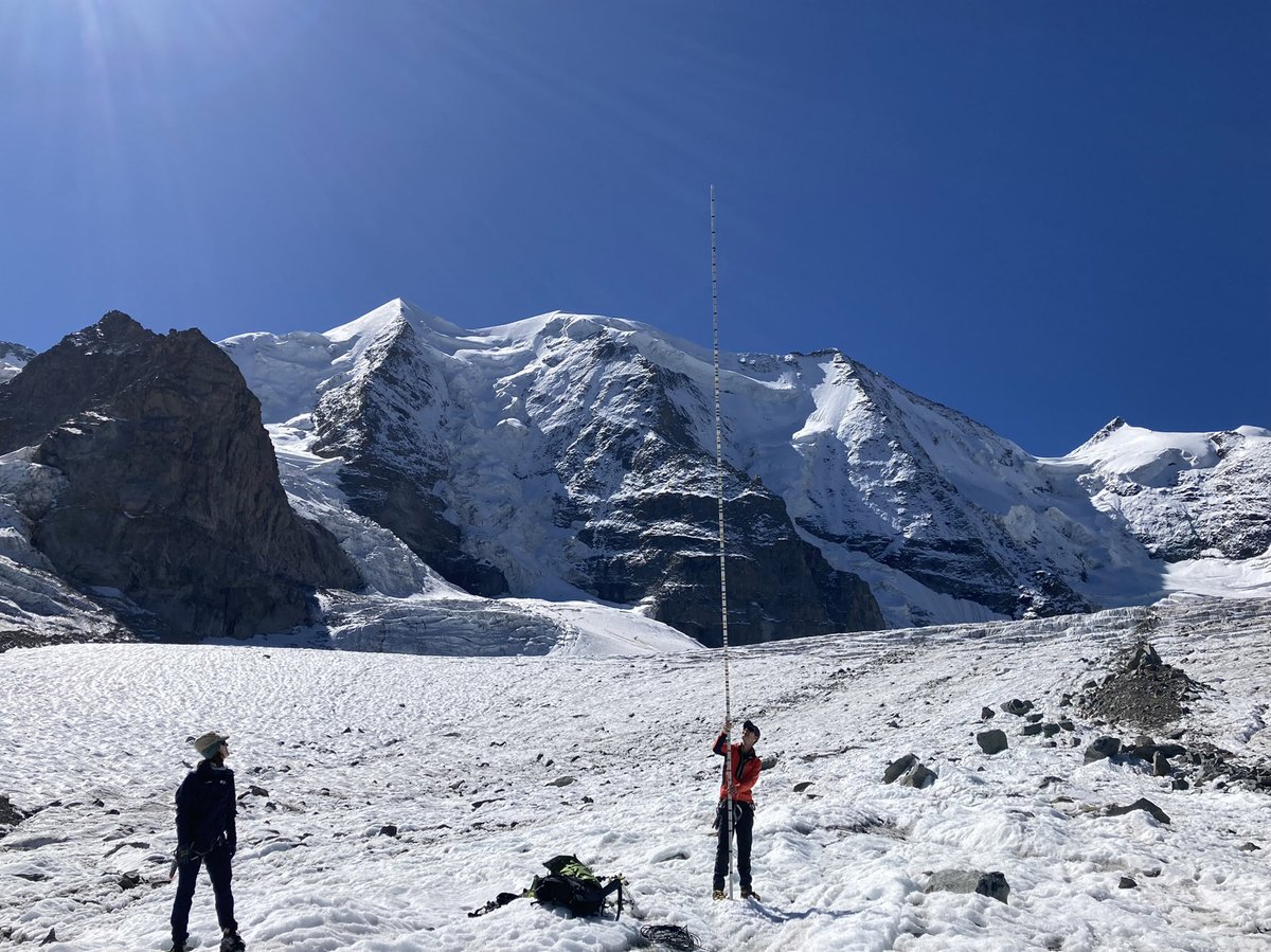 This Thursday the results of our measurements of ice melting on Swiss #glaciers will be published via <a href="/scnatCH/">SCNAT</a>. 
Only so much for the moment: 2023 was a very bad year - again