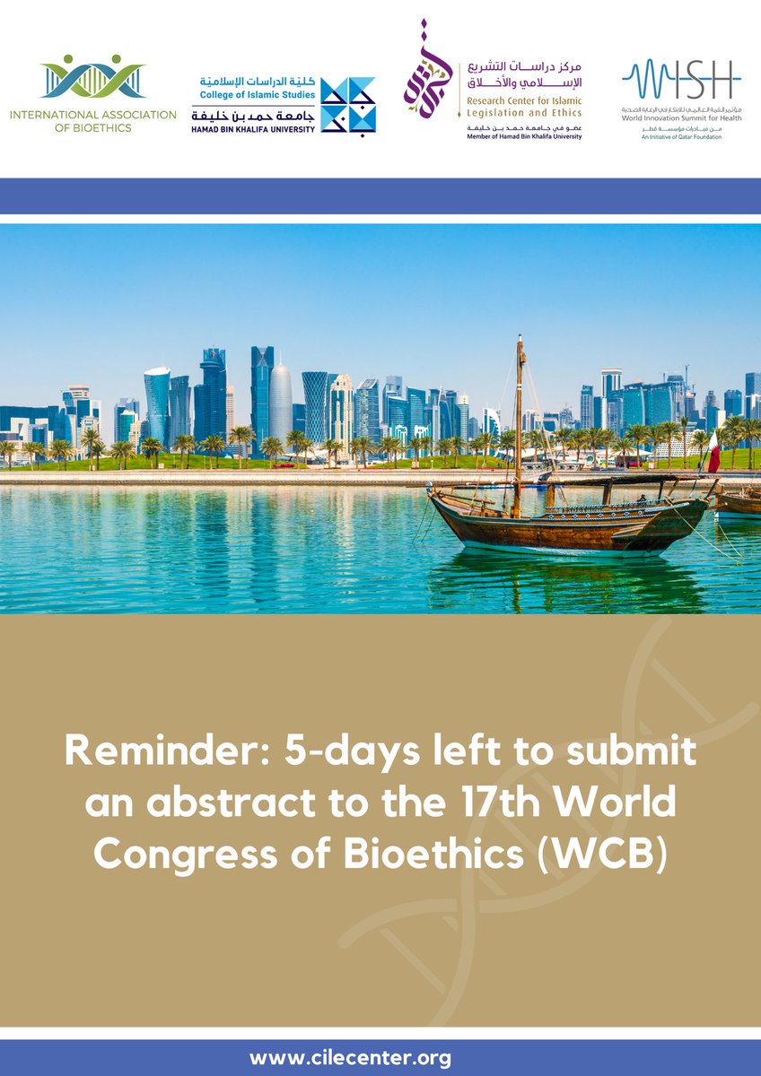 Reminder: 5-days left till the submission deadline for WCB. To check the Call for Submission: WCB Call for Submissions: cilecenter.org/wcb-call-submi… To apply: wcb-portal.cilecenter.org/en/home/wcb/si…