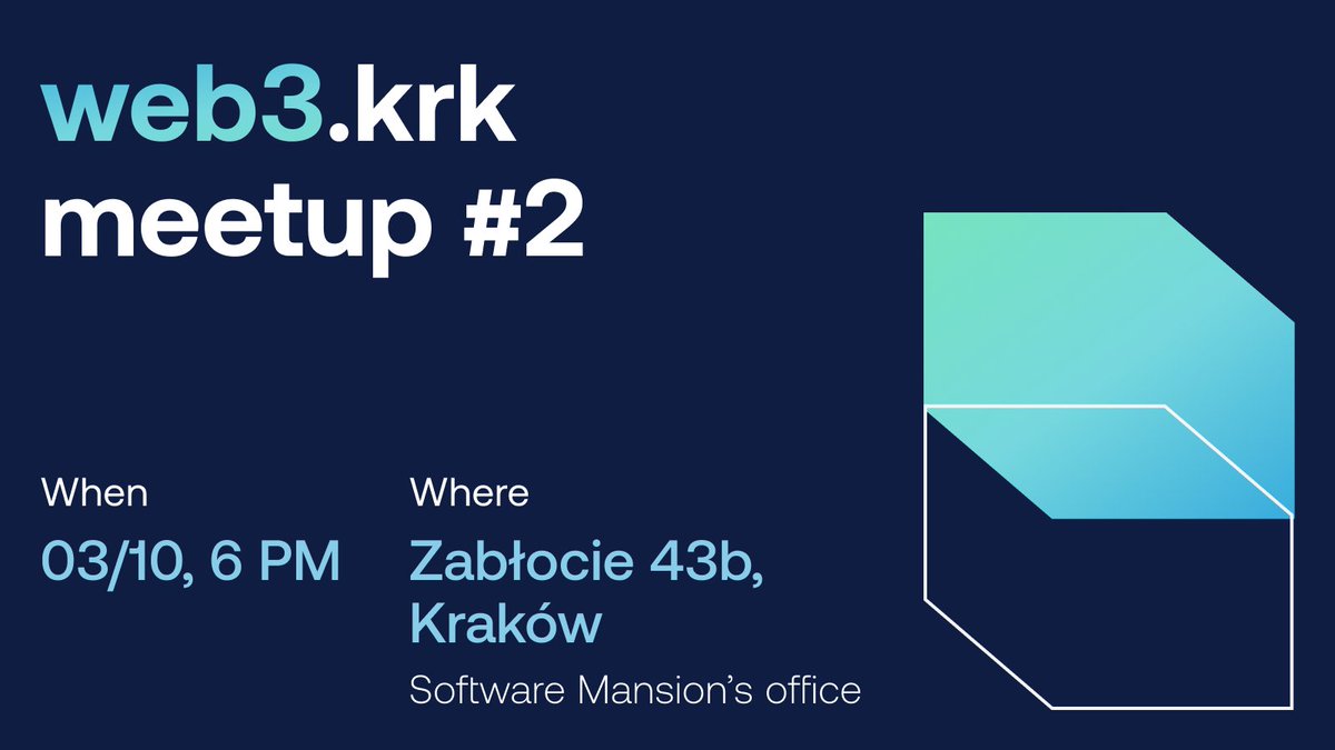 swmansionxyz's tweet photo. Remember our #web3krk meetup? We’re back with the 2nd edition next Tuesday! So if you’re curious to learn about #web3 and #blockchain, join us in our Cracow office or tune in for the live stream (link in 🧵 ). Pizza and 🍺 are on us!
Register here 👉https://t.co/Ynt2fG2mpi https://t.co/FPe0sbY4wv