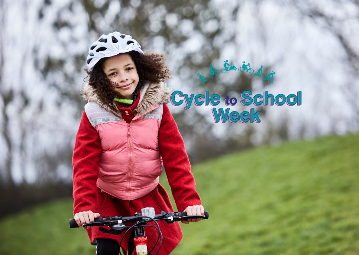 Starting today it’s Cycle to School Week. <a href="/BikeabilityUK/">Bikeability</a> &amp; @Sustrans are encouraging families across the country to save money, get active &amp; protect the planet by using pedal power to get to school.  
Find out how to get involved &amp; make your pledge today buff.ly/3OETIV2