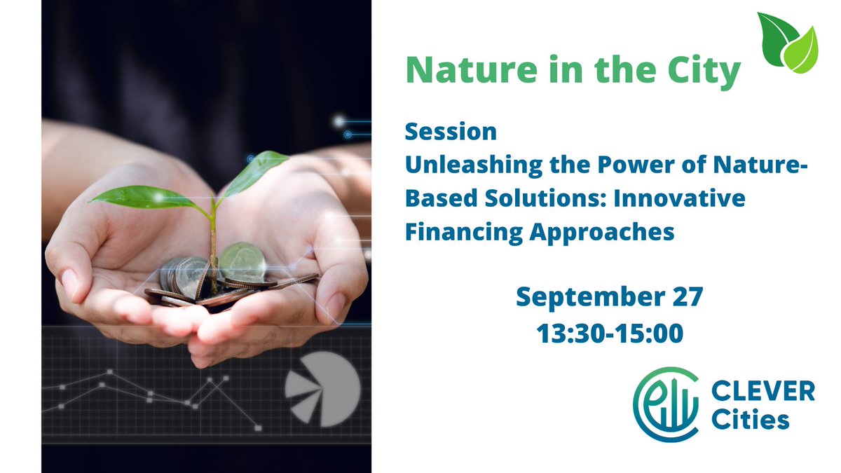 🏙️Join the grand finale of the #EBNproject <a href="/CLEVER_Cities/">CLEVER Cities</a> &amp; our session on Unleashing the Power of Nature-Based Solutions
🔓the secrets of blending public funds with private investments, catalyzing societal &amp;🌿change through creative financing instruments👉lnkd.in/efFiQrVX