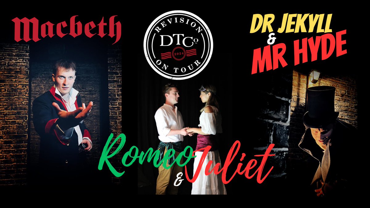 Dickens_Theatre's tweet image. WOW! REVISION ON TOUR now has FOUR fantastic GCSE focused adaptations touring the UK with post-show Q&amp;amp;A sessions. Engage &amp;amp; aid your #englishliterature students with their #GCSErevision &amp;amp; understanding of the texts. Book now for large group discounts. #edutwitter #theatretour