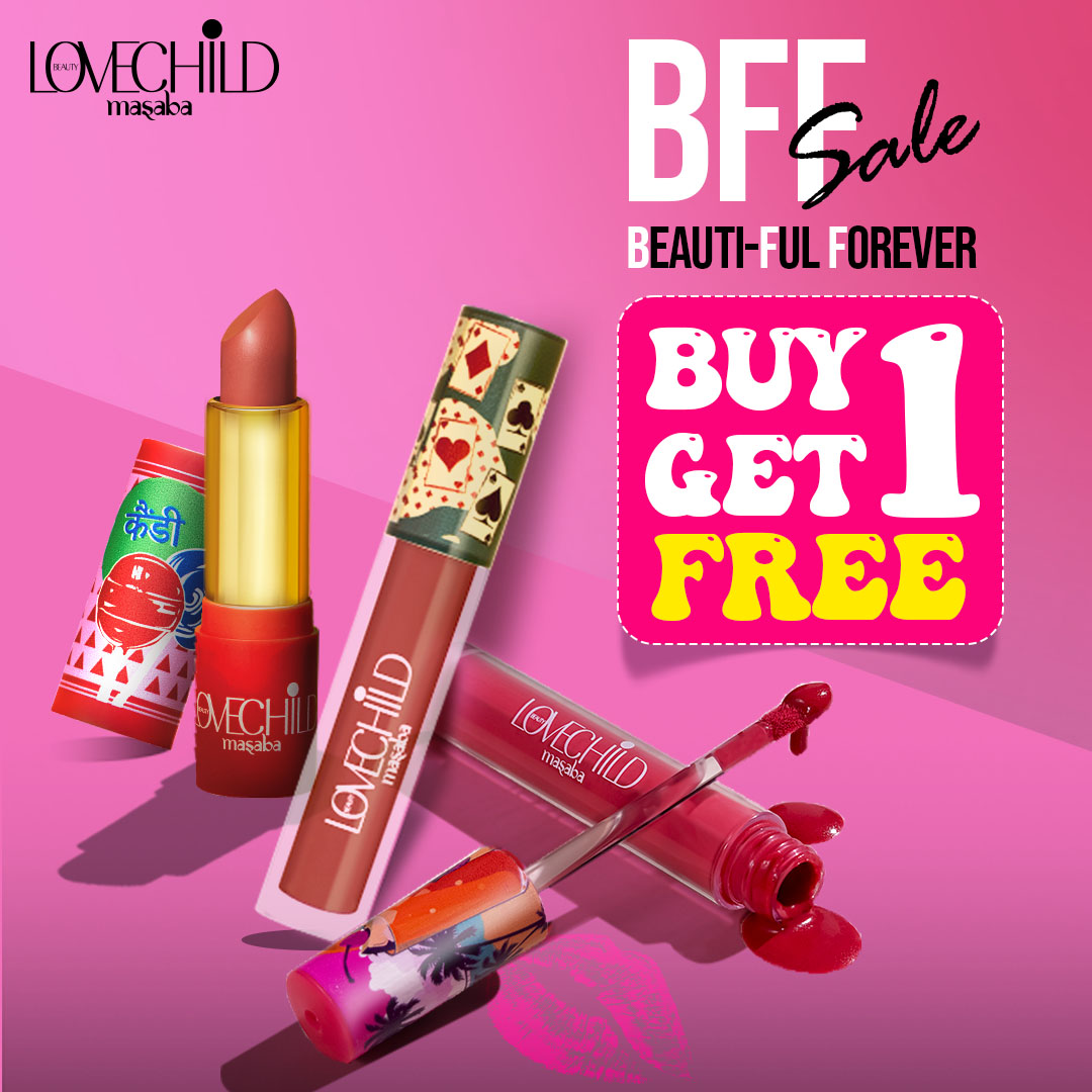 Celebrate the start of festive season with a Buy 1 Get 1 FREE offer sitewide at LoveChild Masaba! bit.ly/3P5fRf9 #BFFSale #LoveChildMasaba #ForTheQueeninYou #LoveChildTribe #MasabaGupta