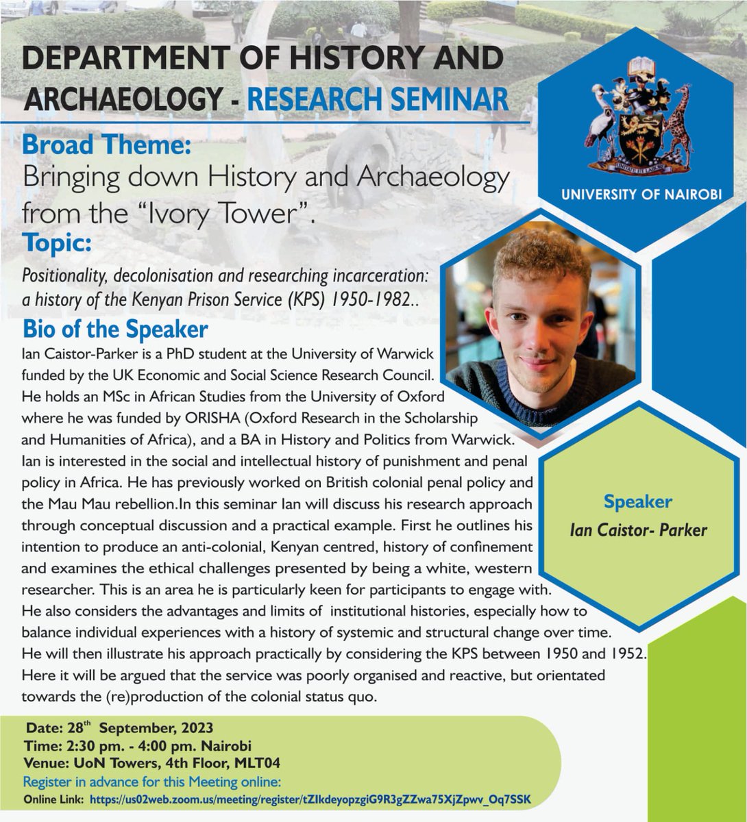 Our next hybrid - onsite & online - staff seminar this Thursday 28th: For physical participants : University of Nairobi Towers 4th Floor, Room MLT04, Thursday September 28th, 2023, 2.30 PM East African Time. For online participants, please register on : us02web.zoom.us/meeting/regist…