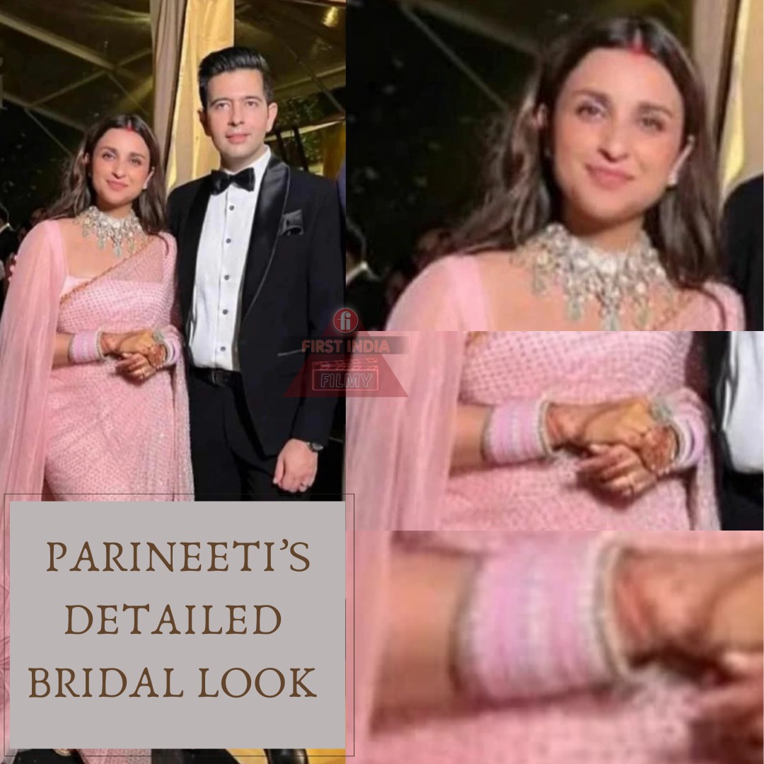 Parineeti in sindhoor, pink chooda & minimal mehendi 😍

@ParineetiChopra @raghav_chadha

#ParineetiChopra #RaghavChadha #weddinglook #RagNeeti #RagneetiWedding #firstindiafilmy