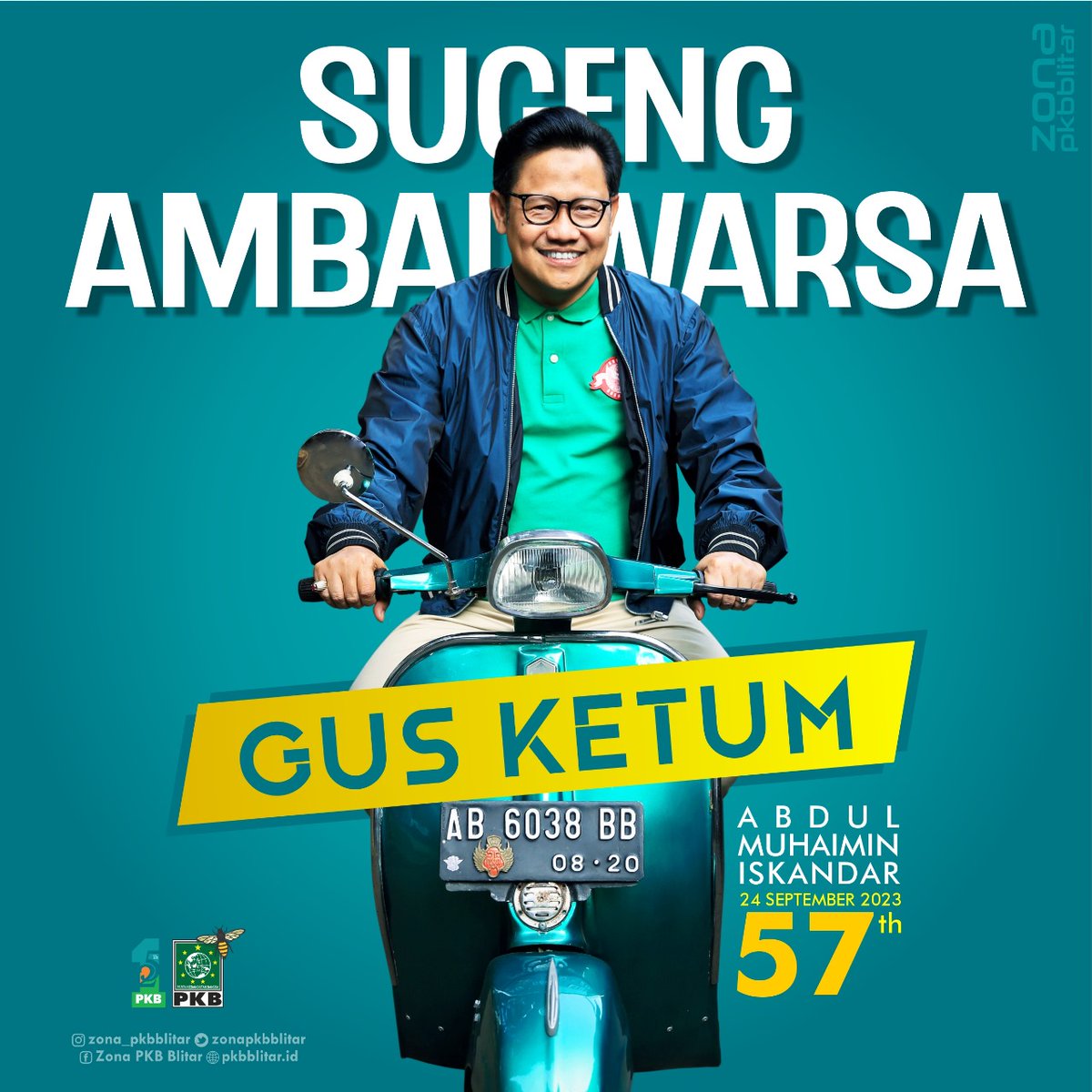 Selamat Ulang Tahun Gus Ketua Umum DPP PKB sekaligus Bakal Cawapres RI, Gus Muhaimin Iskandar <a href="/cakiminow/">A Muhaimin Iskandar</a>. Semoga selalu diberikan kesehatan dan kekuatan untuk membawa perubahan bagi Indonesia yang lebih baik dan sejahtera. AMIN #amin2024 #gusimin2024 #aniesmuhaimin2024