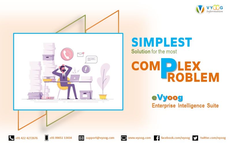 Solving complexity with simplicity! 
Our #ERP software offers the simplest  solution for even the most intricate business challenges. 🧩✨
 #ERP  #BusinessSolutions #SimplifySuccess #VyoogInformation #eVyoog #eVyoogEIS