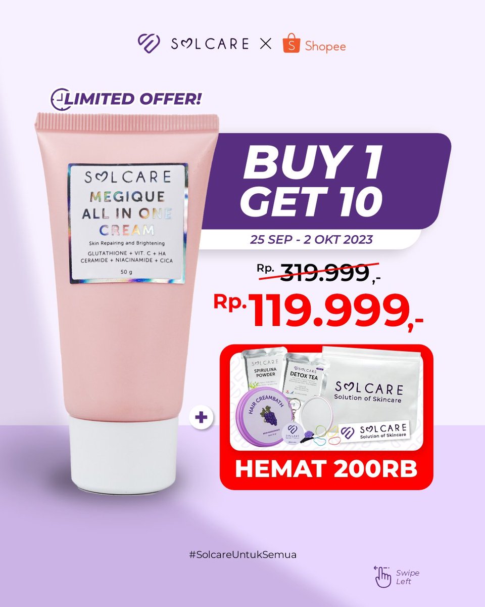 solcare_id's tweet photo. https://t.co/PDEJfbKfZj
Happy shopping 🛍️✨ https://t.co/MiuolrOu0S