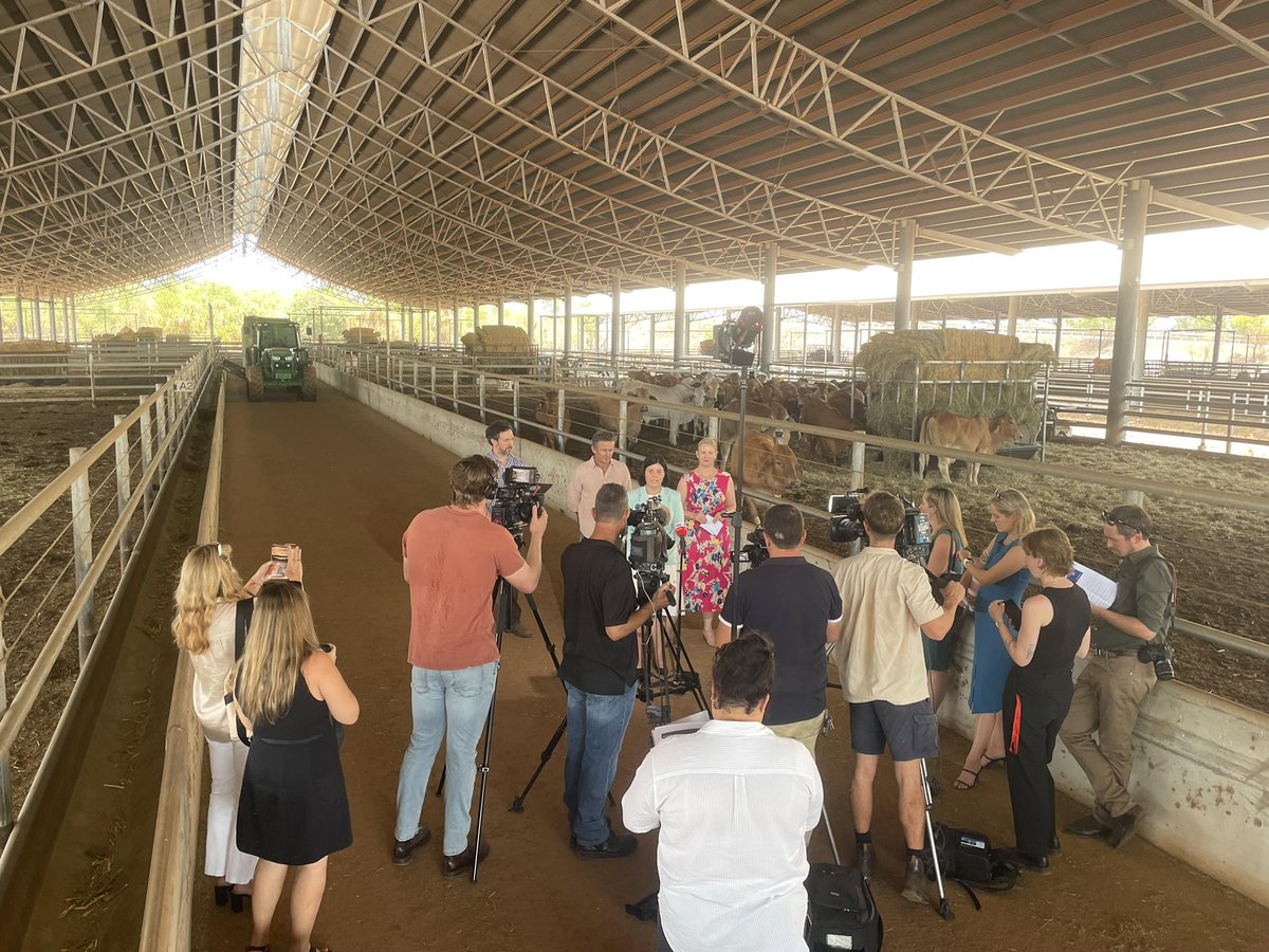 We were delighted to host Chief Minister Natasha Fyles at the yards today. After a rough weekend, she was straight back to work to talk up the new Netflix drama being filmed in the NT. Our chairman Ken Vowles was on hand for crowd control, but all cattle were very well behaved.