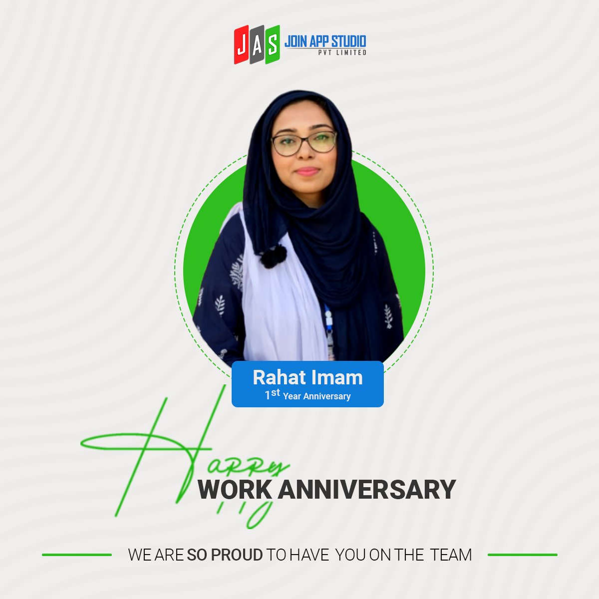 studio_join's tweet photo. You have been an important part of our organization's journey and success. We are eternally grateful for the dedication and passion you have shown. Thank you for being with us.

Happy Work Anniversary!

#workanniversary #thankyou  #gratitude   #celebrate #joinappstudio  #apps https://t.co/t9WyAlA8Cw