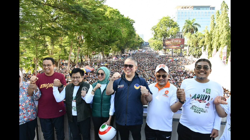 Dibanjiri Warga Sulsel Bersama PKS, Nasdem &amp; PKB: Jalan Gembira AMIN di Makassar Tembus 1 Juta Lebih Peserta dlvr.it/SwYfjX