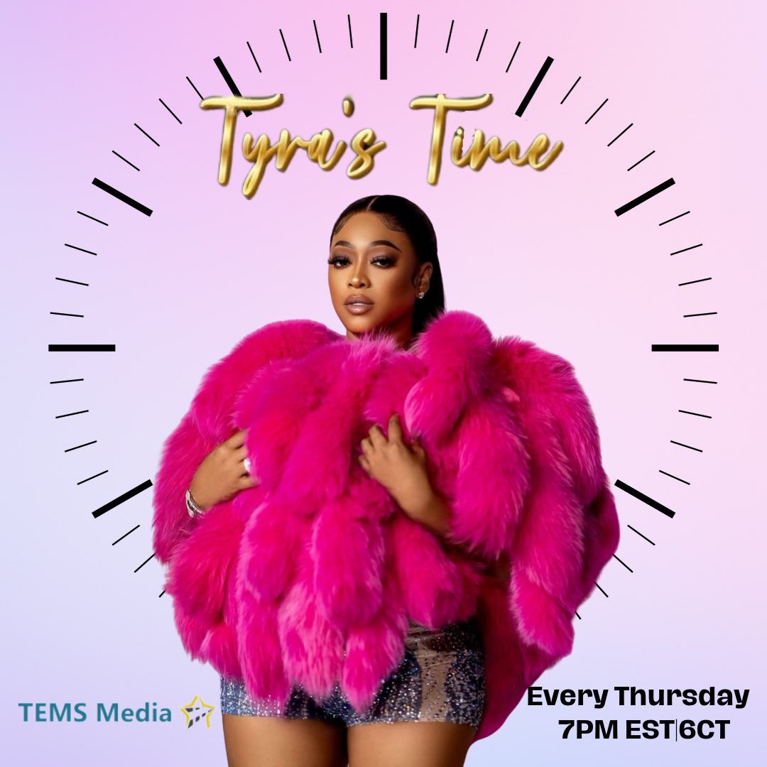 TEMSMediaRP's tweet photo. The clock continues to tick with two more episodes left to be aired before Tyra and her time is set to depart from our Network💫. Tune in for the next two Thursdays on #TyrasTime https://t.co/Rm6F0GuG8S