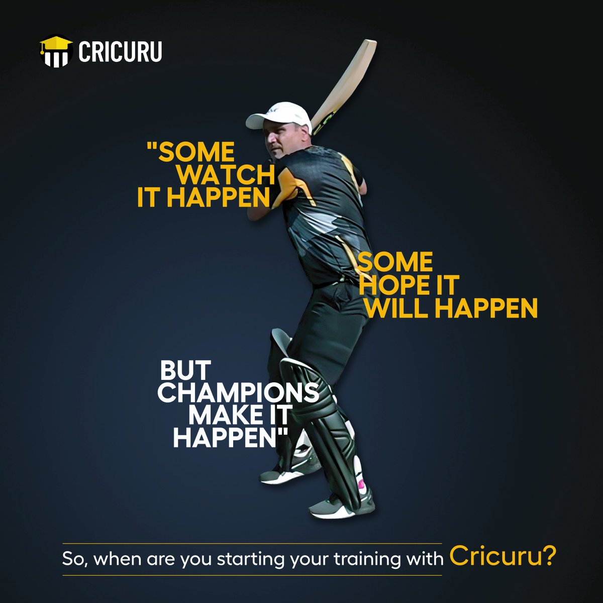 Transforming dreams into reality requires more than just a wish. It demands action.

Start your journey with Cricuru today and pave the way for your success on the field.

#Cricuru #Training #Excellence #Journey #Cricket #Achieve #Success #Skills #Practice #Learn #Progress