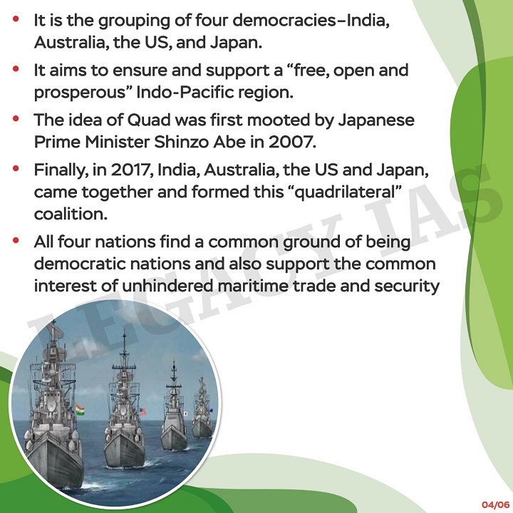 Quadrilateral Security Dialogue !!!

Discover how these four nations are shaping the future of our region, promoting peace, and advancing shared values

#QUAD #IndoPacific #RegionalSecurity #GlobalPartnership #Internalsecurity #UPSCExam #LegacyIAS