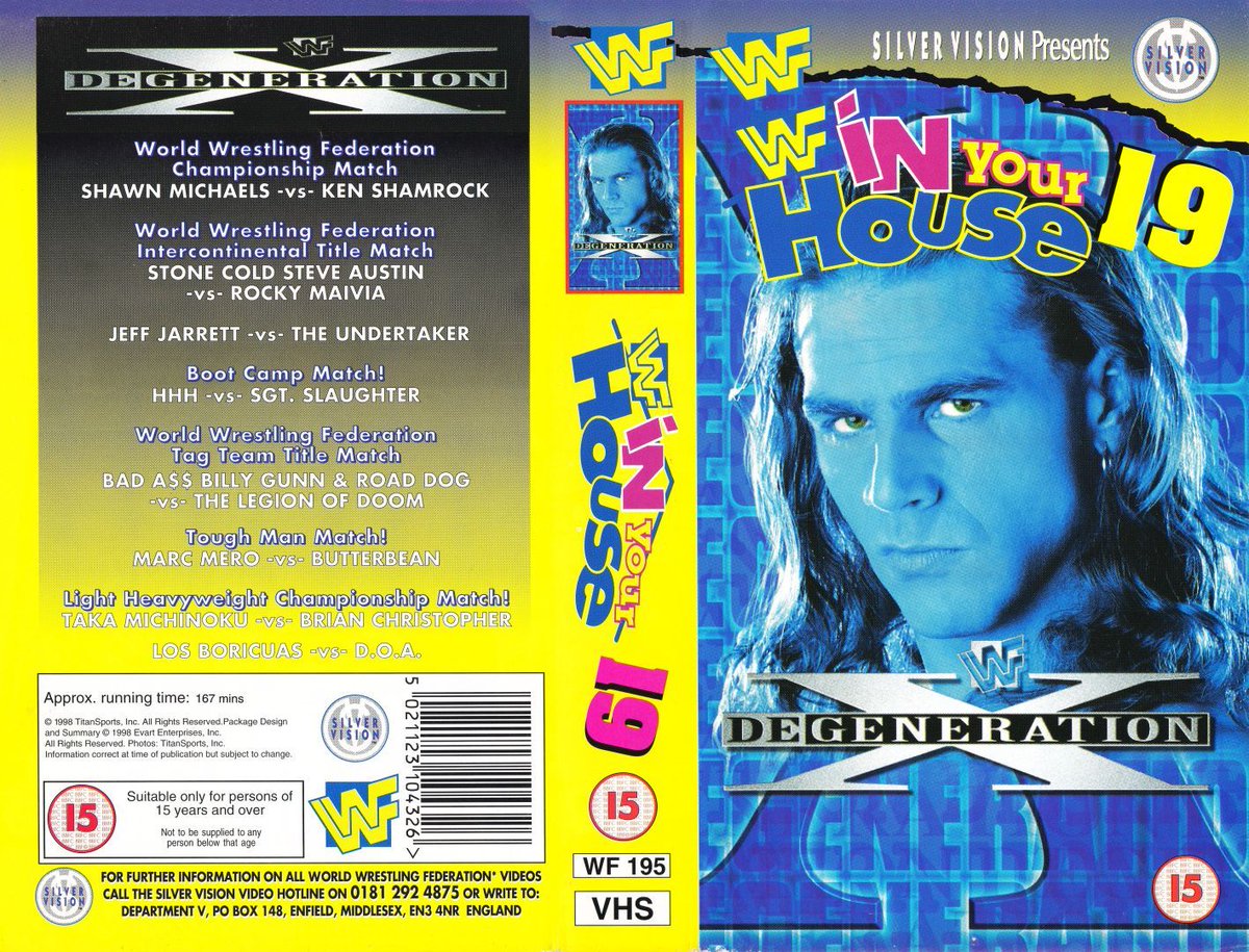 Silver Vision presents WWF D-Generation X: In Your House on video cassette! 🏡📼 #WWF #WWE #Wrestling #InYourHouse #DGenerationX #ShawnMichaels