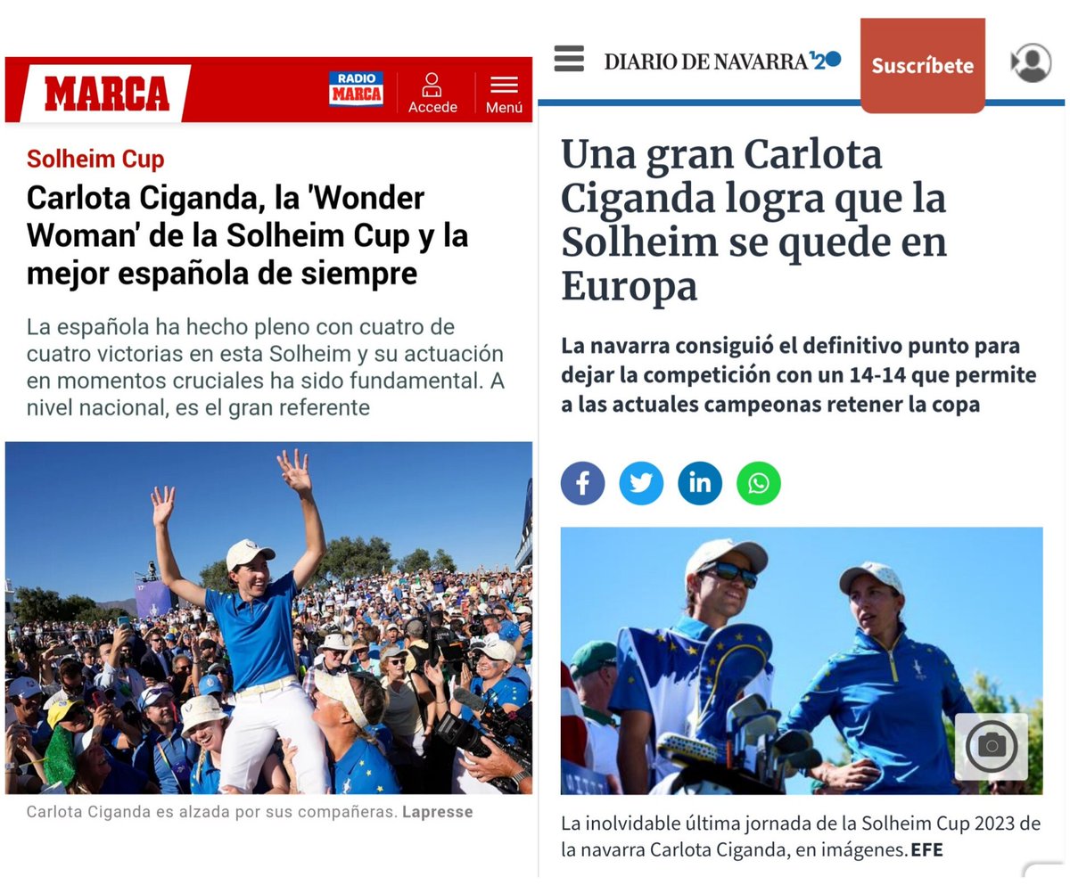 borjavaldes's tweet image. Enhorabuena Carlota Ciganda por esa #Solheim gracias a tus victorias clave! 
👏👏👏