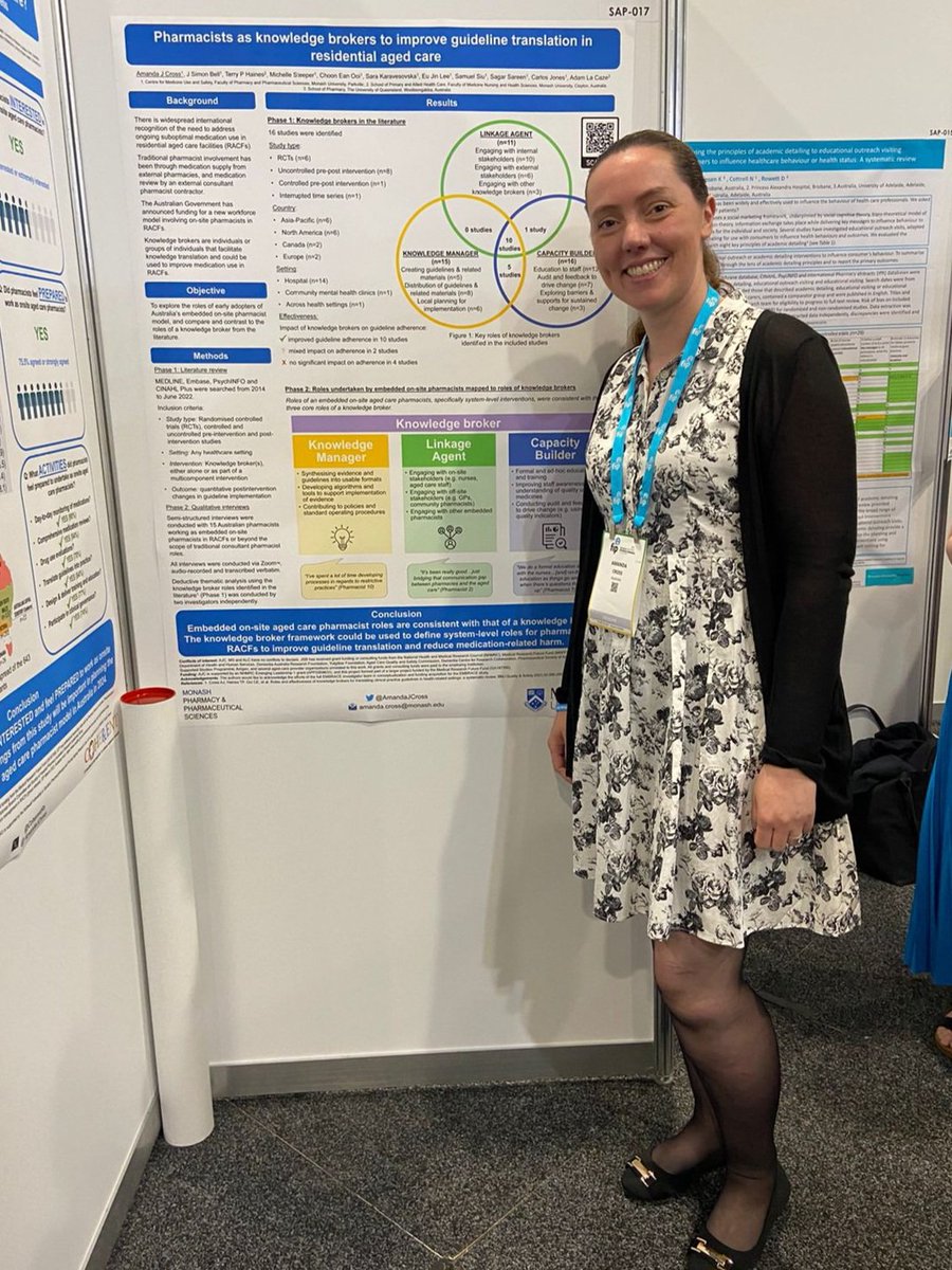 AmandaJCross's tweet image. #Pharmacists are key to a stronger health system, including a stronger and safer #agedcare system. Pharmacists can act as #knowledgebrokers to lead translation of guidelines and evidence into practice #WorldPharmacistsDay #FIP2023 @CentMedUseSafet @CoherentRx @FIP_org
