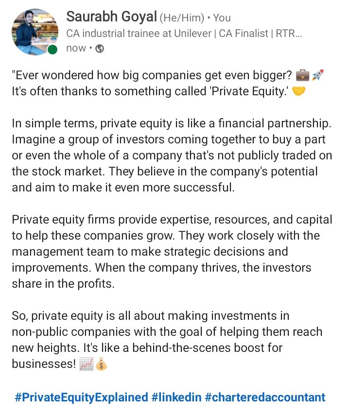 saurabhgoyal199's tweet image. Let&apos;s understand basic about private equity.
#carrerinfinance #finance #Like