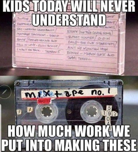 HeatherWeidner1's tweet photo. Truth! #GenX #mixtape #somuchwork https://t.co/n0j5mNCEie
