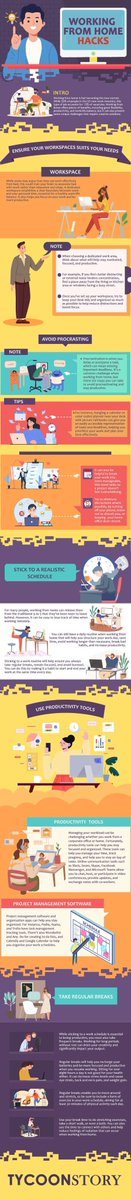 TycoonStoryCo's tweet photo. Working From Home Hacks
#WFHHacks #RemoteWork #ProductivityHacks #Telecommuting #Workspace #Digital #VirtualOffice #Challenges #tools #representation #Software @verge @BankofAmerica @LKnerl
https://t.co/AHj4ZU1m8t https://t.co/6t1YTz55a6