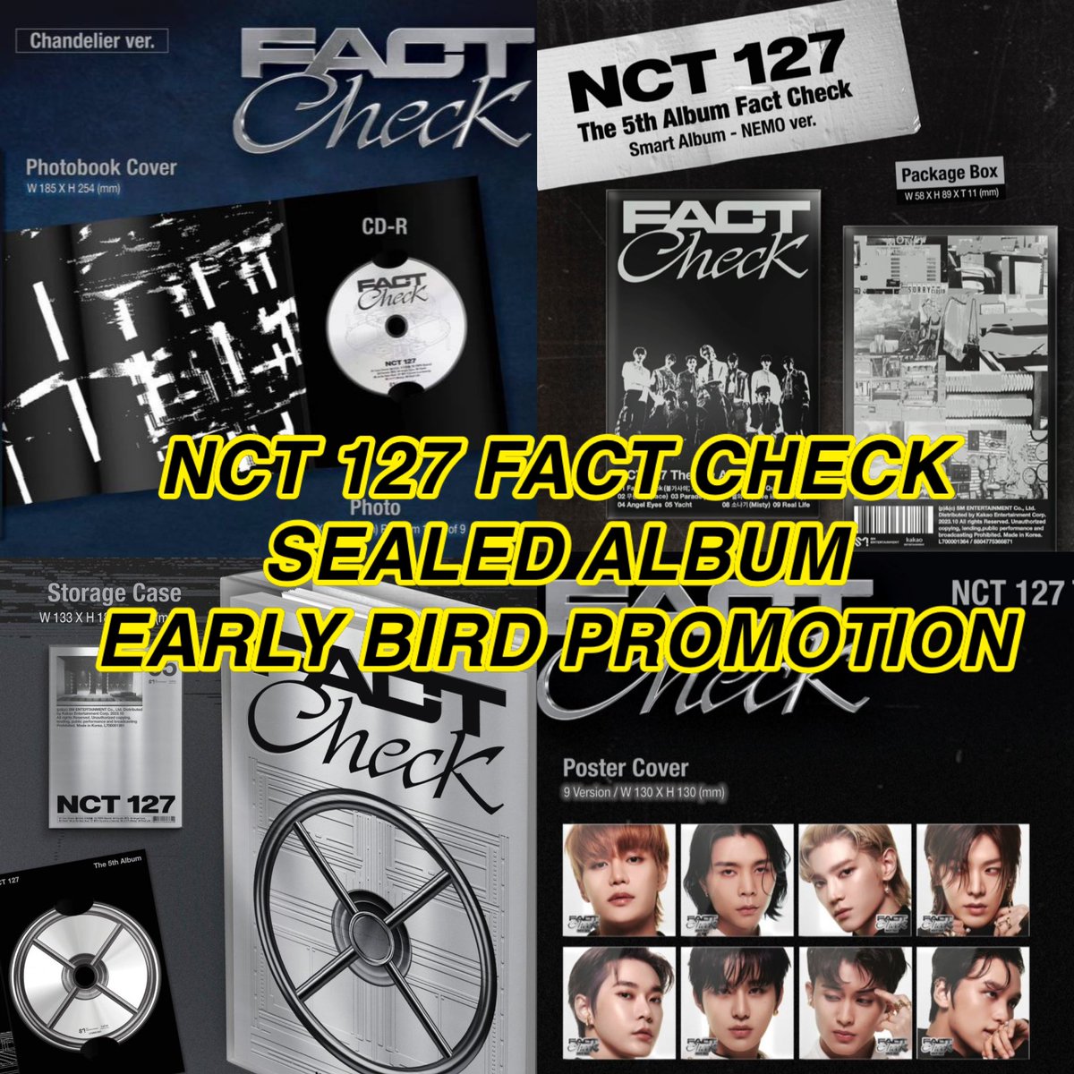WTS SG SINGAPORE GO 🇸🇬 PROMO SEALED NCT 127 FACT CHECK PHOTOCASE + PHOTOBOOK + QR CODE + POSTER VER ALBUM CHANDELIER EXHIBIT SMART NEMO STORAGE

 shope.ee/8f0QrA3Hgh