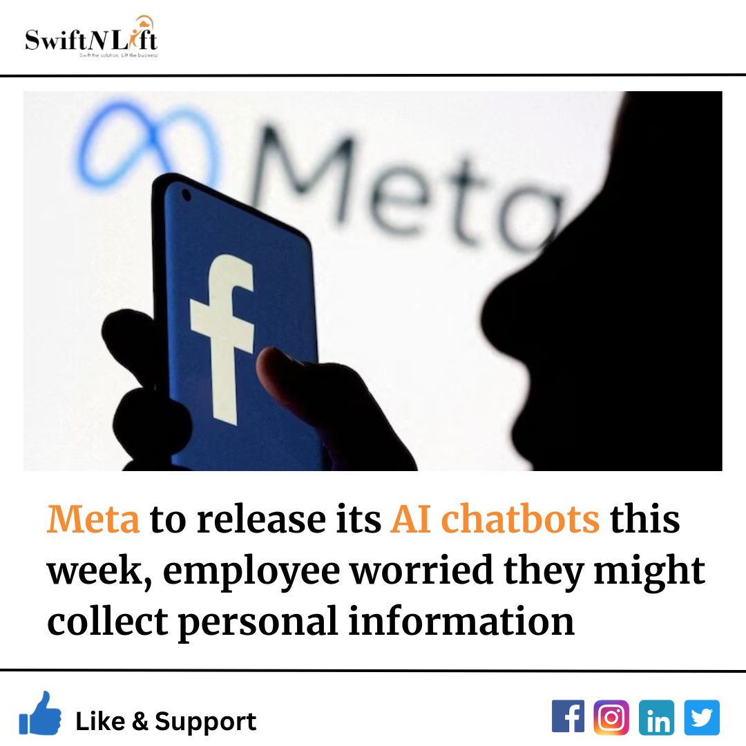 Meta might release its AI chatbots as soon as this week, a report by WSJ suggests. A Meta employee reportedly expressed concern over these AI chatbots collecting users' personal information.
#Meta #MetaVerse #MetaAI #MetaCommunity #MetaUpdates #AIChatbots #AIConversations