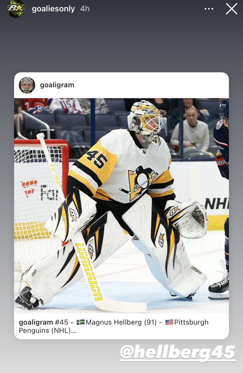Old #SeaKraken friend, Magnus Hellberg’s new look with Pittsburgh. The man does not miss. 

#GGC 🎺 🎺 🎺