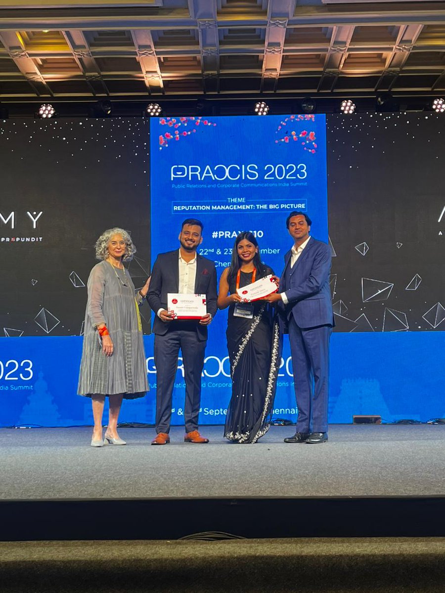 Congratulations to our very own Ms. Paulami Mitra and Mr. Husain Udaipurwala, for presenting an outstanding creative solution to the EV challenges in India, which won them the first runner-up position at #Alchemy2023. #PRAXIS #PR #PRAXIS2023 #PRAXIS10