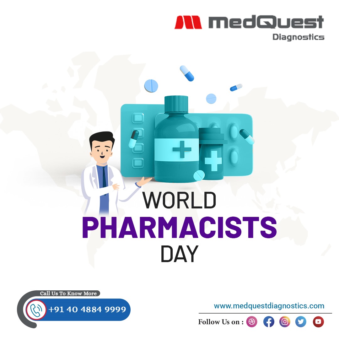 MedQuestDiagno's tweet photo. "Celebrating the unsung heroes of healthcare on World Pharmacists Day. Your commitment to safe and effective medication is truly life-saving.

#medquestdiagnostics #hyderabad #WorldPharmacistsDay #HealthcareHeroes #MedicationSafety #PharmacyCare #GlobalHealth #Pharmacist https://t.co/xBJcyxig74