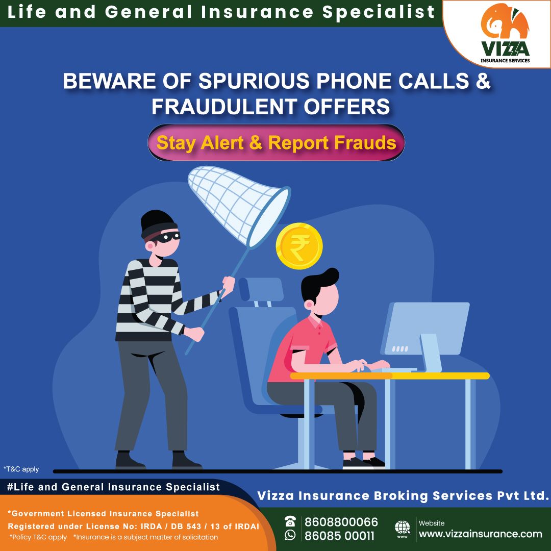 VizzaInsurance's tweet photo. Vizza Insurance Broking Services
Beware of Spurious Calls & Fraudulent Offers...
Stay Alert...
https://t.co/F32ZZv5zr5
#vizza #stayalertindia #stayalert #vizzainsurance #vizzainsurancebrokingservices #vizzainsurancebroking #alert #stayalert #spamcalls #fraud #spuriouscalls https://t.co/z3ampJcBGS