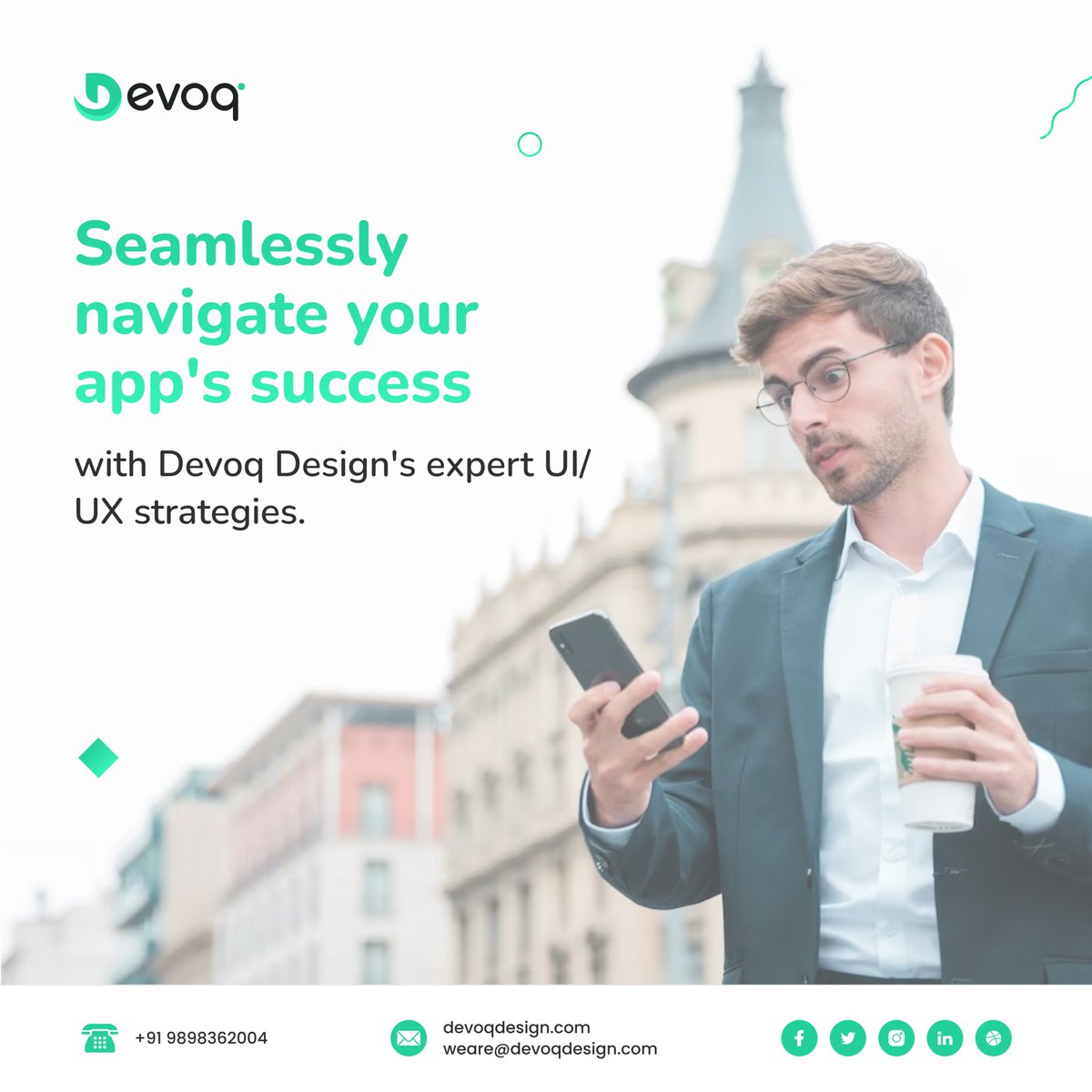 Let our strategic approach steer your app towards its full potential, ensuring every tap and swipe is a step towards success. Join hands with Devoq Design and let's embark on a journey that leads to app excellence. 
#NavigateToSuccess #UIUXStrategies #DevoqDesign #Devoq