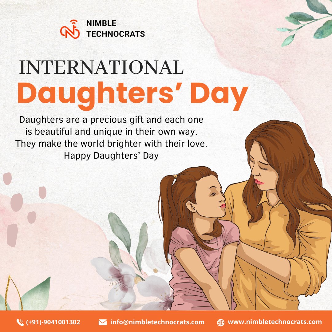 Daughters are a precious gift and each one is beautiful and unique in their own way. They make the world brighter with their love. Happy Daughter’s Day

#daughterday2023 #daughterlove #daughters #daughtersday #HappyDaughtersDay2023
